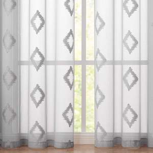 Rideau transparent en voile avec œillets en tissu, voile pour fenêtre de chambre à coucher, nouveau Design - Product Image 2