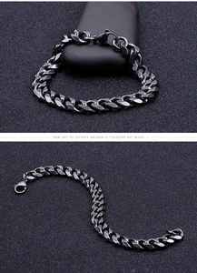 Bracelet chaîne <span class=keywords><strong>gourmette</strong></span> en acier inoxydable couleur canon de fusil, 4 largeurs 6-11mm, fermoir mousqueton, pour hommes et femmes, hypoallergénique, OEM - Product Image 5