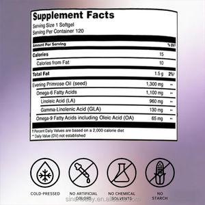 Cápsula de Suplemento Herbal de Alta Potencia de Marca Privada, Cápsula Blanda de Aceite de Onagra, Contiene GLA, <span class=keywords><strong>OA</strong></span> y Ácido Linoleico - Product Image 2