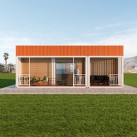 Maison conteneur préfabriquée modulaire moderne en verre pour salle d'exposition, habitation ou salle de classe - Vente en gros