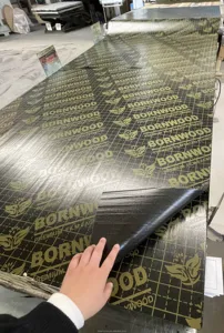 Papel de película impregnada de resina fenólica de 4 '* 8' para madera contrachapada con revestimiento de película - Product Image 3