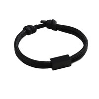 Bracelet en nylon tressé plaqué or PVD 18 carats étanche, gravure personnalisée, acier inoxydable, réglable, bijou d'amitié tendance