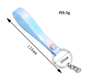 Reflektierende Handgelenk-Schlüsselanhänger Großpackung DIY PVC Kurze Handschlaufen Schlüsselband Schlüsselhalter Bunte Handy-Anhänger Handgelenk-Schlüsselkette - Product Image 3