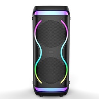 Enceinte sans fil haute puissance avec éclairage LED RGB, prise en charge USB et TF, TWS, puissance de sortie 12Wx2, portable pour événements de grande envergure et karaoké