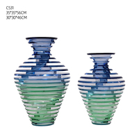 Ensemble OEM personnalisé de 2 vases modernes en résine sculptée à effet dégradé, thème arbre, pour la décoration de la maison et des hôtels, directement de l'usine, artistique et superposé