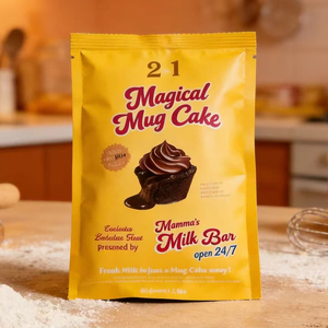 Sachet d'emballage alimentaire imprimé sur mesure, scellé sur trois côtés, pour biscuits et poudre à lever, avec encoche de déchirement - Product Image 1