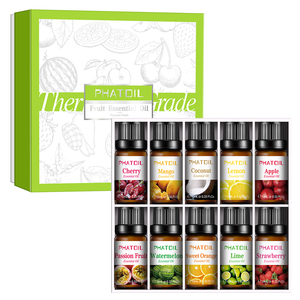 Luxo Óleo Essencial 10pc Set em Gift Box Seguro para Difusores Massagem Aromaterapia Vela Fazendo Óleo Corporal Perfumado - Product Image 2
