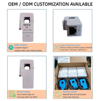 Transformador de Corriente de Núcleo Dividido YHDC SCT013-RJ45, Entrada 100A, Salida 50mA, Relación de Transformación 1:2000, Precisión del 1%, Núcleo de Ferrita, RJ45