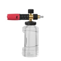 Canon à mousse rose portable manuel personnalisé NBT pour le lavage et le detailing automobile, avec raccord rapide 1/4 pouce