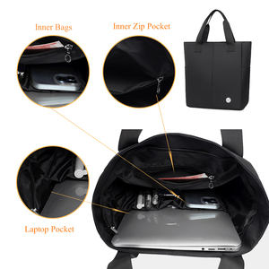 Sac à main pour ordinateur portable de grande capacité pour homme, sac à main de luxe avec fermeture éclair, <span class=keywords><strong>multi</strong></span>-poches, en Oxford, pour les réunions, sac à bandoulière, sac à main - Product Image 3