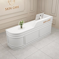 Comptoir d'angle en bois massif pour salon de beauté, comptoir de bar pour salon de thé, table de réception pour magasin de vêtements féminins