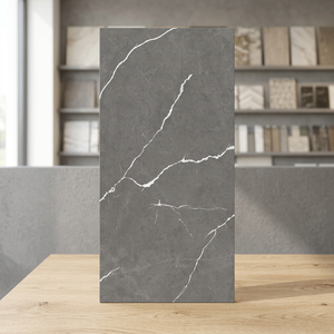 Retro Terrazzo 600x1200mm Glossy Carving Glazed Porcelain Floor And Wall Slab Tiles - Product Image 4