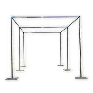 Arco di nozze portatile in acciaio inossidabile a quattro Post | Pergolato da spiaggia all'aperto con facile montaggio per la decorazione di nozze di destinazione - Product Image 2