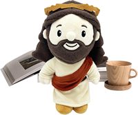 Poupée en peluche Jésus brodée sur mesure, anti-stress, douce, personnalisée, jouet chrétien, 28 cm, moderne, pour les fêtes