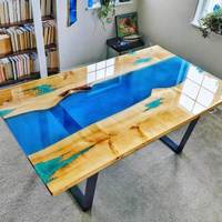 Kit de résine époxy premium pour coulage profond, idéal pour les tables en résine et les meubles en bois à bords naturels