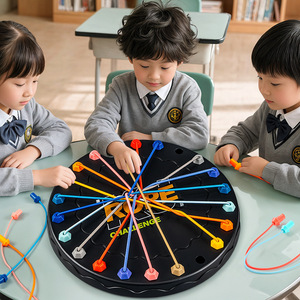 <span class=keywords><strong>Juego</strong></span> <span class=keywords><strong>de</strong></span> <span class=keywords><strong>Mesa</strong></span> Yuglow Rope <span class=keywords><strong>Unlock</strong></span> Challenge, Juguete Educativo para Niños <span class=keywords><strong>de</strong></span> 3 a 6 Años, <span class=keywords><strong>Juego</strong></span> <span class=keywords><strong>de</strong></span> Rompecabezas para Entrenamiento <span class=keywords><strong>de</strong></span> Concentración, Doble Batalla - Product Image 1