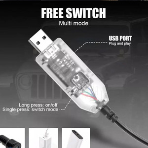 Đèn <span class=keywords><strong>LED</strong></span> ma trận mắt quỷ USB mới, màn hình hiển thị kính chắn gió, đèn màn hình quỷ cho ô tô, xe tải, xe địa hình, SUV với điện áp 6V - Product Image 6