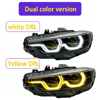 Feux de jour LED 12V à double lentille et double couleur, blanc et jaune, en forme de cuillère, nouveau modèle V2 pour Série 4 F32 F36 F80