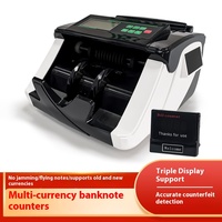 Compteur d'argent commercial portable Compteurs de billets anglais pour dollars australiens de Hong Kong pour détecteur de devises étrangères à usage domestique