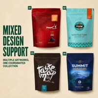 Sacs de café en PLA monomatériau, étanches, avec valve et fermeture éclair, 50g 250g, rouge, bleu marine foncé, pour camping, gelée, personnalisables, vente en gros