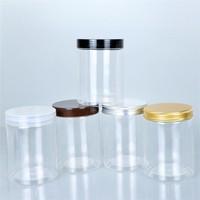 Boîtes en plastique PET transparentes de qualité alimentaire pour boissons énergisantes, sodas, jus, avec couvercles en aluminium faciles à ouvrir, logo personnalisé, jetables, 500 ml