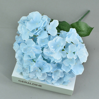 Bouquet de fleurs artificielles populaires en soie d'hortensia à 5 têtes, vente en gros de l'usine de Tianjin