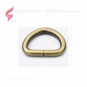 Lihui accessori hardware per borse di alta qualità anello a <span class=keywords><strong>d</strong></span> in metallo ottone oro chiaro da 20mm per borse - Product Image 2