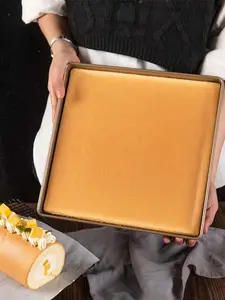 11 inch không dính vuông Tấm nướng Chảo Thép Carbon bánh nướng khay cho bánh mì máy