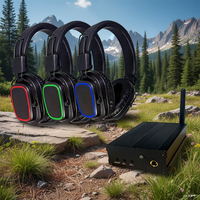 Headphone Silent Disco Over-Ear Terbaru dengan Chipset Qualcomm OMfoX, ENC & Antarmuka Tipe-C untuk Kebugaran, Yoga, dan Berkemah