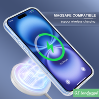 Couverture de téléphone innovante en tpu pc protection de contrôle de caméra étui de téléphone portable magnétique transparent pour iphone 16
