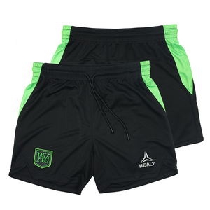 Shorts de football en polyester avec cordon de serrage, légers, personnalisés, shorts de football d'été, coupe automatisée, entraînement d'équipe, séchage rapide - Product Image 1