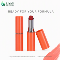 Tubos de Brillo Labial de Plástico de Alta Calidad con Logotipo Personalizado, Tapa de Rosca, Estampado Dorado, Serigrafía, Estampado en Caliente, Cosméticos