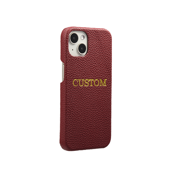 GOINGOO Customized Luxury Genuine Leather Shockproof Initial Mobile Phone Case for 17/16/14/13 Pro Max Full Protective