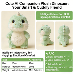 Juguete de Peluche de Dinosaurio Verde Suave de Lana con IA para Niños de 2 a 4 Años, Compañero de Juego Unisex con Control Parental e Integración con ChatGPT - Product Image 2