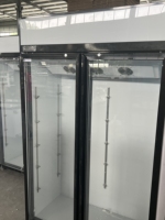 Réfrigérateur commercial 450L à porte vitrée simple, refroidissement par ventilateur, pour boissons, refroidisseur vertical pour magasin de proximité