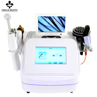 Analyseur multifonctionnel 7-en-1 AI HD pour le traitement du cuir chevelu et l'analyse de la peau avec grossissement 200X, machine d'analyse de beauté de bureau Wi-Fi