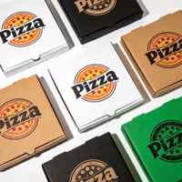 Boîte à pizza individuelle auto-érectible de 6 pouces en papier couché imprimé sur mesure pour 1/6 de pizza, jetable et portable