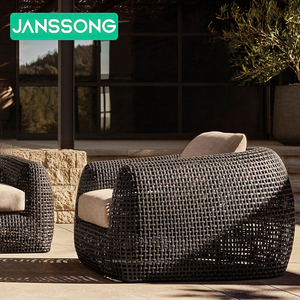 Sang trọng nhôm đồ nội thất ngoài trời đặt khách sạn mây sofa Patio đồ nội thất ngoài trời không thấm nước vườn mây sofa hồ bơi Sun Lounger - Product Image 1
