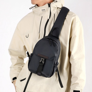 Fashion Men's Crossbody Bag Gray Large Capacity Lightweight Casual Shoulder Bag Everyday Use Spring 2025 - Product Image 3