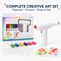 Creativo Diy Ninos Artesanias Aérographe Marqueur Stylos Recargable Con 6 Pcs Marcador Kit De Pluma Para Ninos Y Adultos