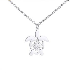 Collar de Tortuga de Acero Inoxidable con Baño de Oro de 18k, Resistente al Agua y al Deslustre, con Logotipo Personalizado para Mujer - Product Image 4