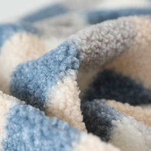 Pelo largo a cuadros Micro grueso piel falsa Sherpa tela Digital <span class=keywords><strong>Faux</strong></span> impreso abrigo impermeable para Niñas para juguetes de tapicería - Product Image 2