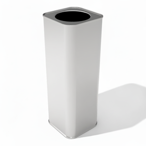 Square <b>Tin</b> Can Olive Metal Container 87 x 87 x 200 mm 1.50 Lt - Product Image 2