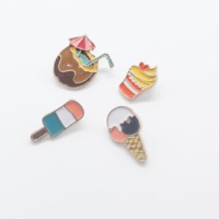 Alliage personnalisé abeille et tasse de crème glacée breloques de chaussures pour tongs fille robe accessoire ornements broches ornements