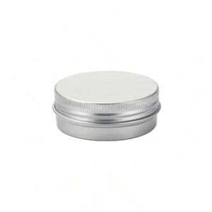 Grosir 30ML/1Oz 52*20Mm Kosong Kecil Bulat Perak Kosmetik/Lilin Aluminium Timah Jar