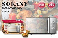 Four à micro-ondes SOKANY 10018 avec grill 20L blanc, vente directe fabricant professionnel, appareils électroménagers