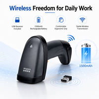 Escáner de Códigos de Barras 2D, Lector de Códigos QR Inalámbrico USB Portátil para Uso en Supermercados, en Stock