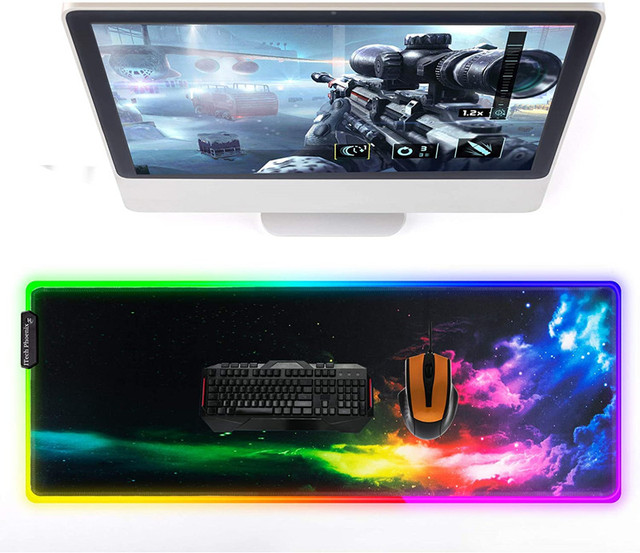Custom RGB Gaming Mouse Pad, Desk Pad, Mousepad, Glowing Mouse Accessory
