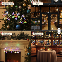 Lumière de Noël RVB à ventouse, motif flocon de neige, cloche, chaussette, néon pour fenêtre, pour la décoration de la maison et des fêtes