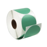 Étiquettes circulaires autocollantes personnalisées rouge vif, rouleau de 1000 autocollants semi-brillants, diamètre 1 pouce, amovibles, écologiques, promotionnelles